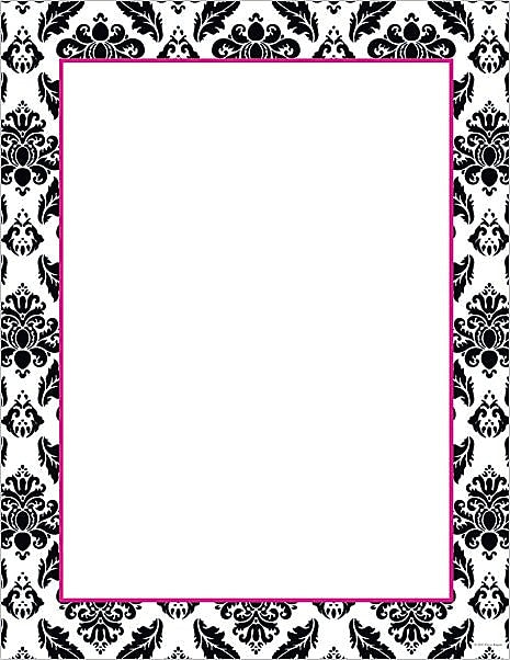 Great Papers® Black & White Damask Stationery, 80/Pack (2012027)