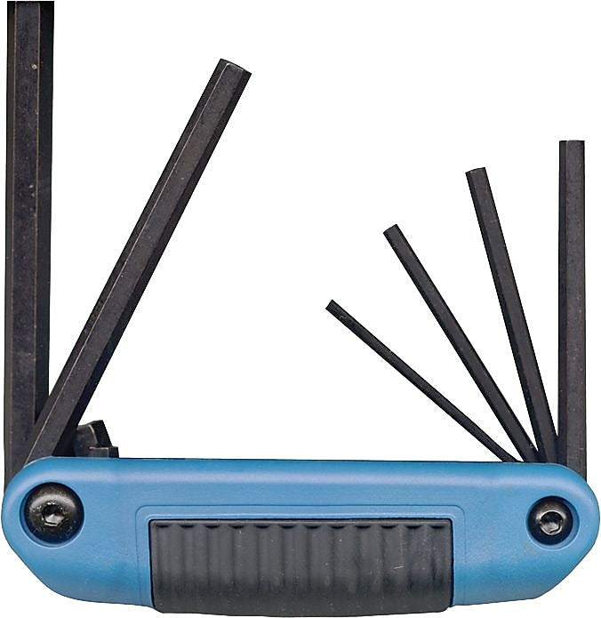 Eklind® Tool Ergo-Fold™ 7 Pieces Small Handle Hex Key Set, Blue Composite Grip, 1.5 - 6 mm