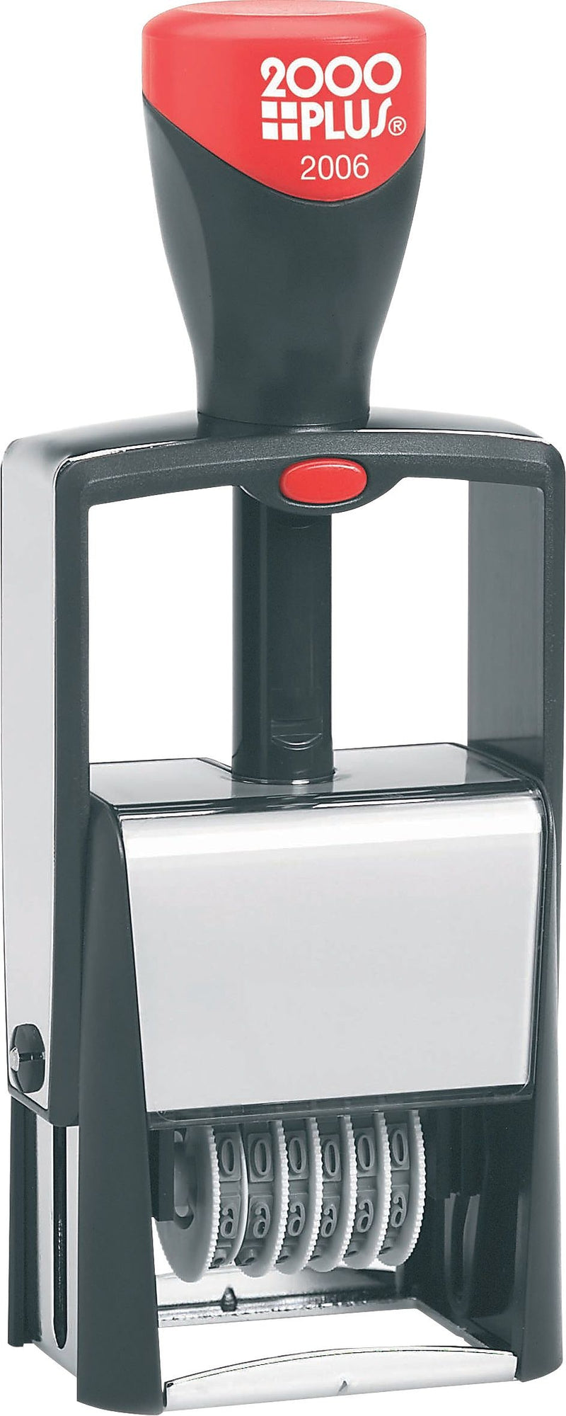 2000 Plus 2006 Heavy Duty Metal #1 Self-Inking Date Stamp, 1/4" x 1" Impression, Black Ink