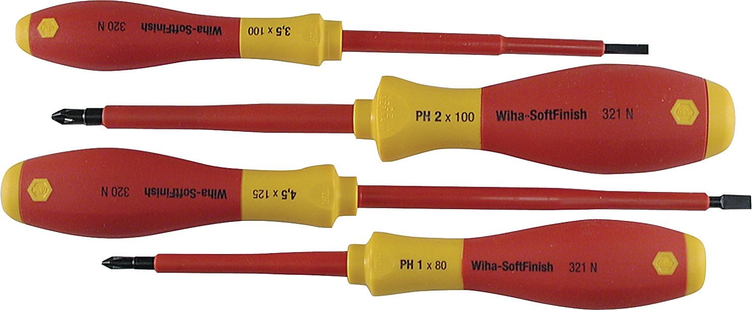 Wiha® Tools 4 Pieces Phillips Slotted Tip Insulated Combination Tool Set, 12 1/2 in (L)