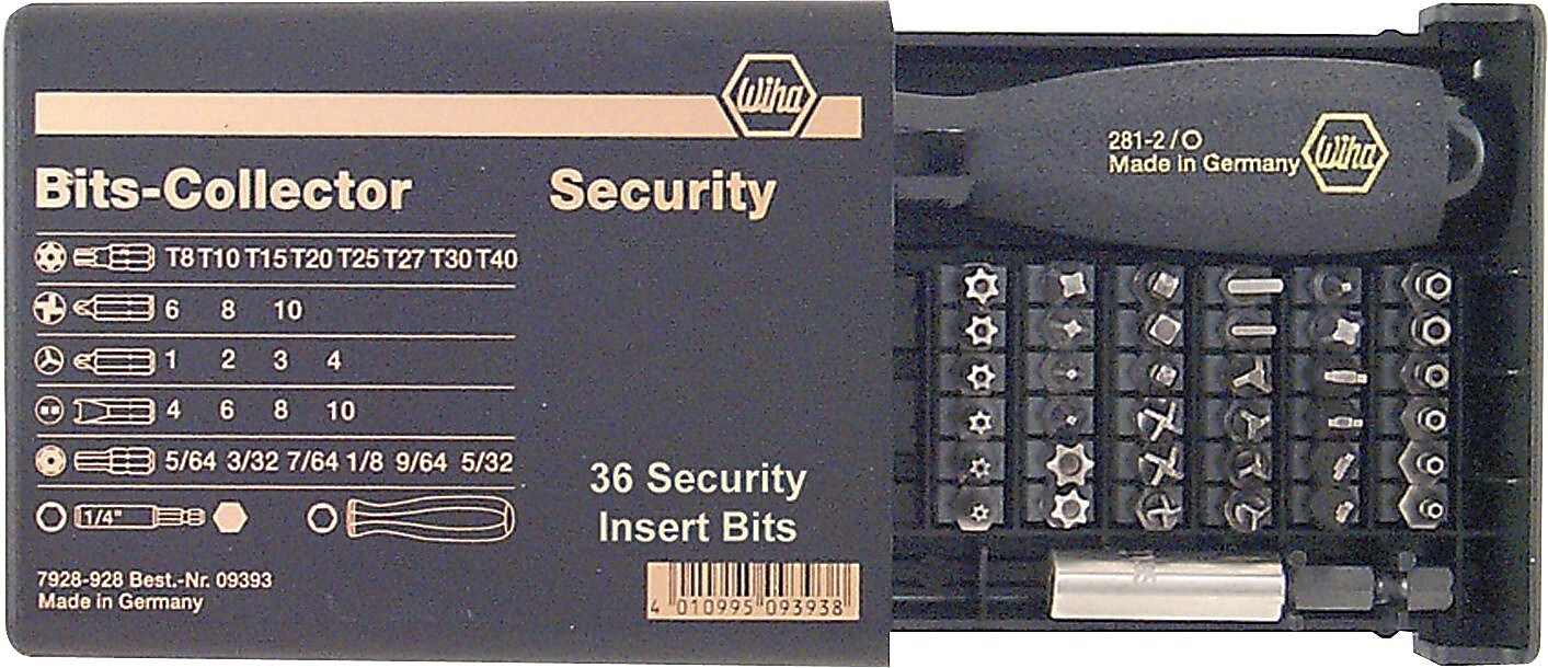 Wiha Tools 39 Pieces Security Hex Insert Bit Set (817-71990)