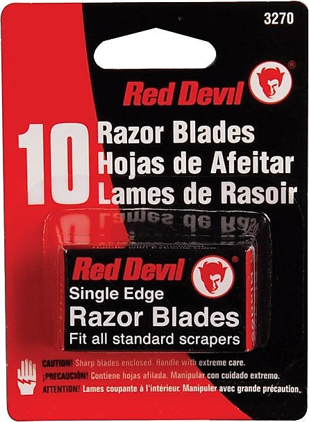 Red Devil Single Edge Razor Blades, 10/Pack (630-3270)
