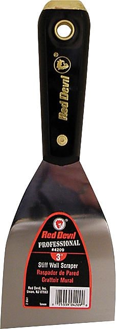 Red Devil Series 4200 Professional 3" Putty Knife, Flexible Steel (630-4210)