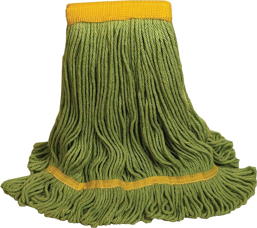 O'Dell 1200 Series Large Recycled PET Mop Head, 5" Headband, Green (1200L/GR)