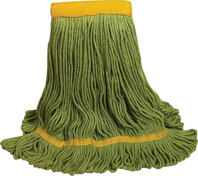O'Dell 1400 Series Medium Recycled PET Mop Head, 5" Headband, Green (1400M/GR)