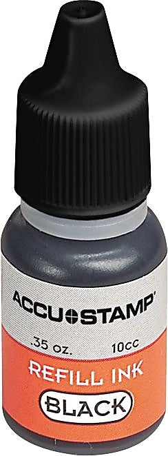 AccuStamp™ Gel Ink Refill, Black, 0.35 Oz. Bottle