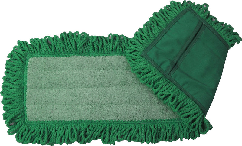 O'Dell® Microfiber Dry Dust Mop Pad, 60" x 5", Green