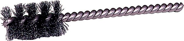 Weiler® Round Power Tube Brushes, Wire Material Steel, 1/2" Diameter
