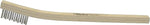 Weiler® Small Hand Scratch Brushes, 8 3/4" Block, Stainless Steel Bristles, Curved Handle