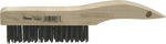 Weiler® Shoe Handle Scratch Brushes, 10" Block, Steel Bristles