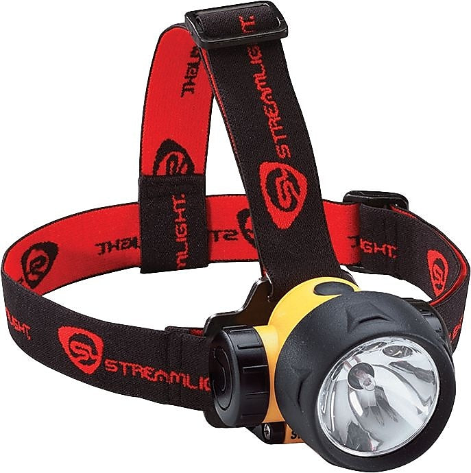 Trident® 3 AAA Alkaline Yellow Thermoplastic Head Lamp, 3 V, 300 mA Xenon Bi-Pin, LEDs