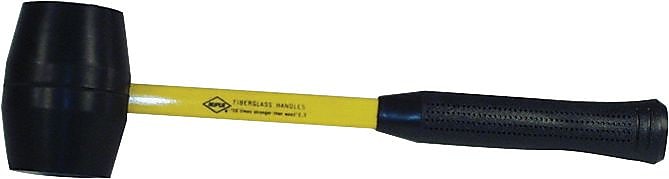 Nupla® Rubber Mallet, Fiberglass Handle, H Grip, 2 lb.
