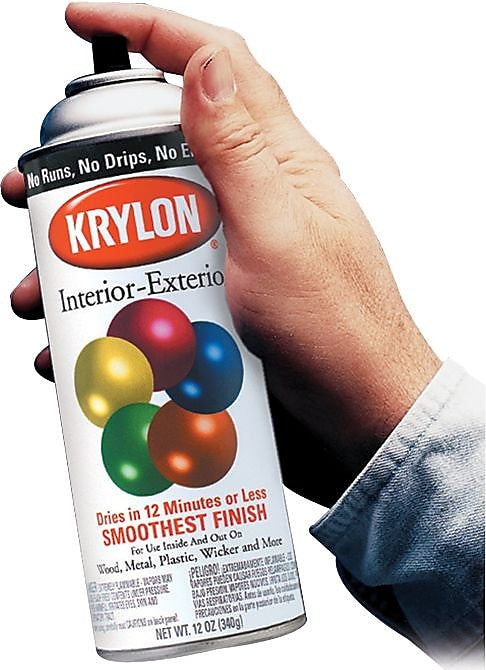 Krylon Interior/Exterior Industrial Paint, Flat White, Aerosol, 12 oz. (425-K01502A00)