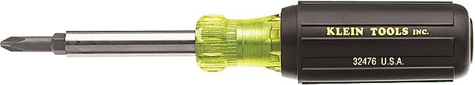 Klein Tools 5-in-1 Multicomponent Screwdriver/Nutdriver, Cushion Grip, 7.75", Black/Yellow (409-32476)