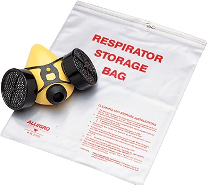Allegro® Respirator Storage Bags with Zipper, 14" x 16" (037-2000)