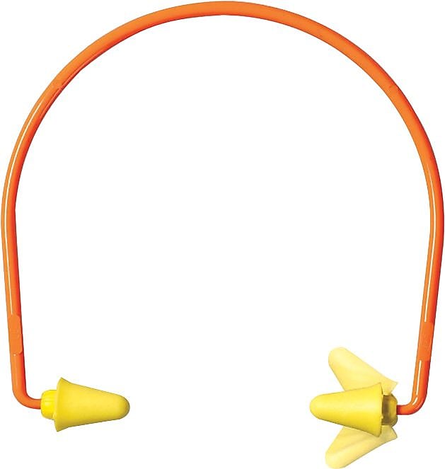 3M E-A-Rflex Semi-aural Hearing Protectors Corded Earplugs, NRR 28 dB, Orange/Yellow, 10/Box (247-320-1000)