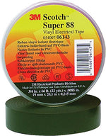 3M Scotch 88 Super Vinyl Electrical Tape, 0.75" x 66 ft, Black (MMM06143)