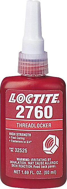 Loctite® 2760™ Threadlocker, Primerless High Strength, Red, 10 mL (442-32526)