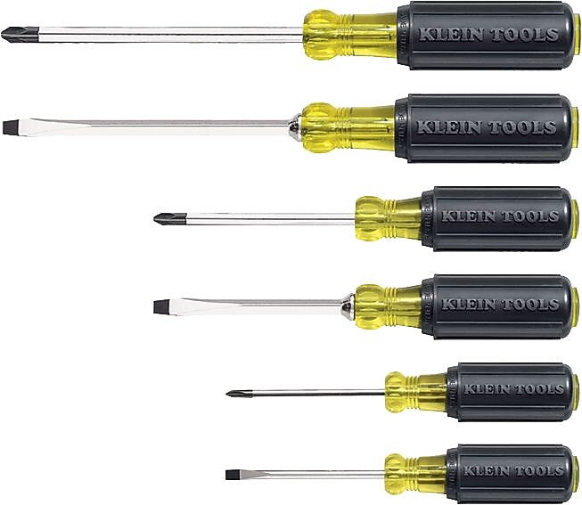 Klein Tools Cushion-Grip Screwdriver Set, 6/Set (409-85074)