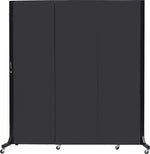 Screenflex Portable Room Divider, Charcoal Fabric/Charcoal Frame, 69"W x 77"H, 3 Panels