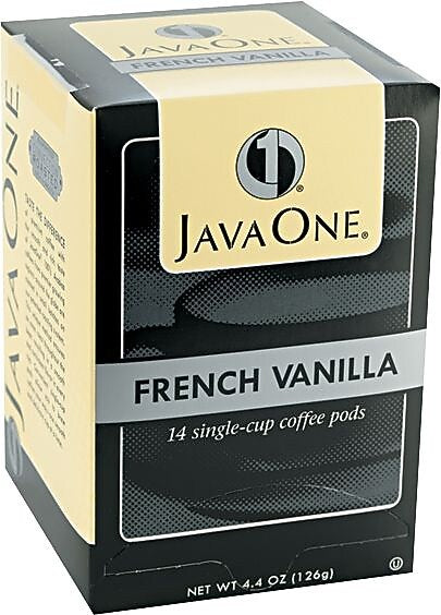 Java One French Vanilla Coffee Packet, Light Roast, 0.3 oz., 14/Box (JAV70400)
