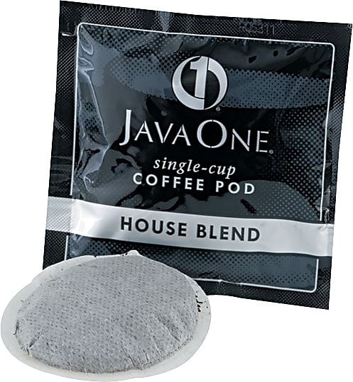 JavaOne House Blend Coffee Packet, Medium Roast, 0.3 oz. Pods, 14 Pods/Box (JAV40300)