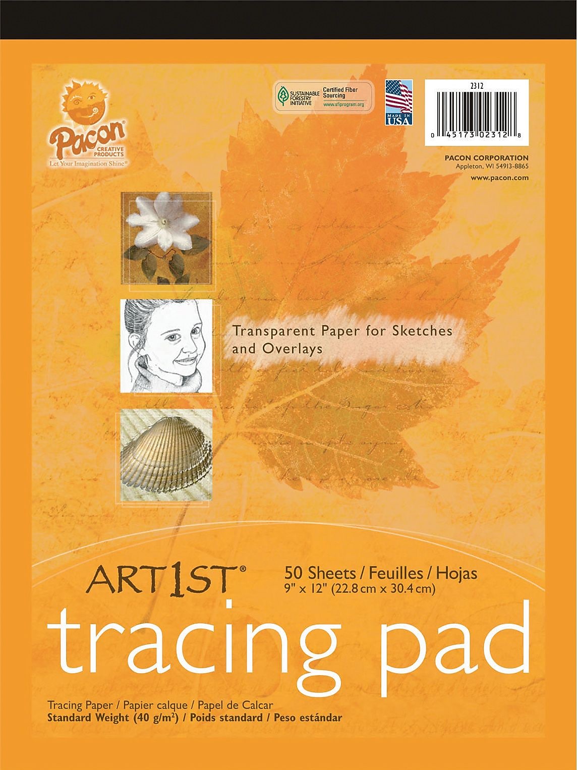 Art1st Tracing Paper, 9" x 12", White, 50/Sheets (P2312)