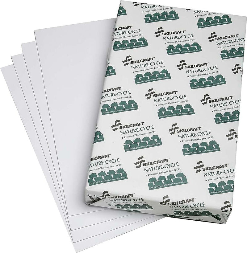 AbilityOne Nature-Cycle Copy Paper, White, 8 1/2"(W) x 14"(L), 10 Reams/Box