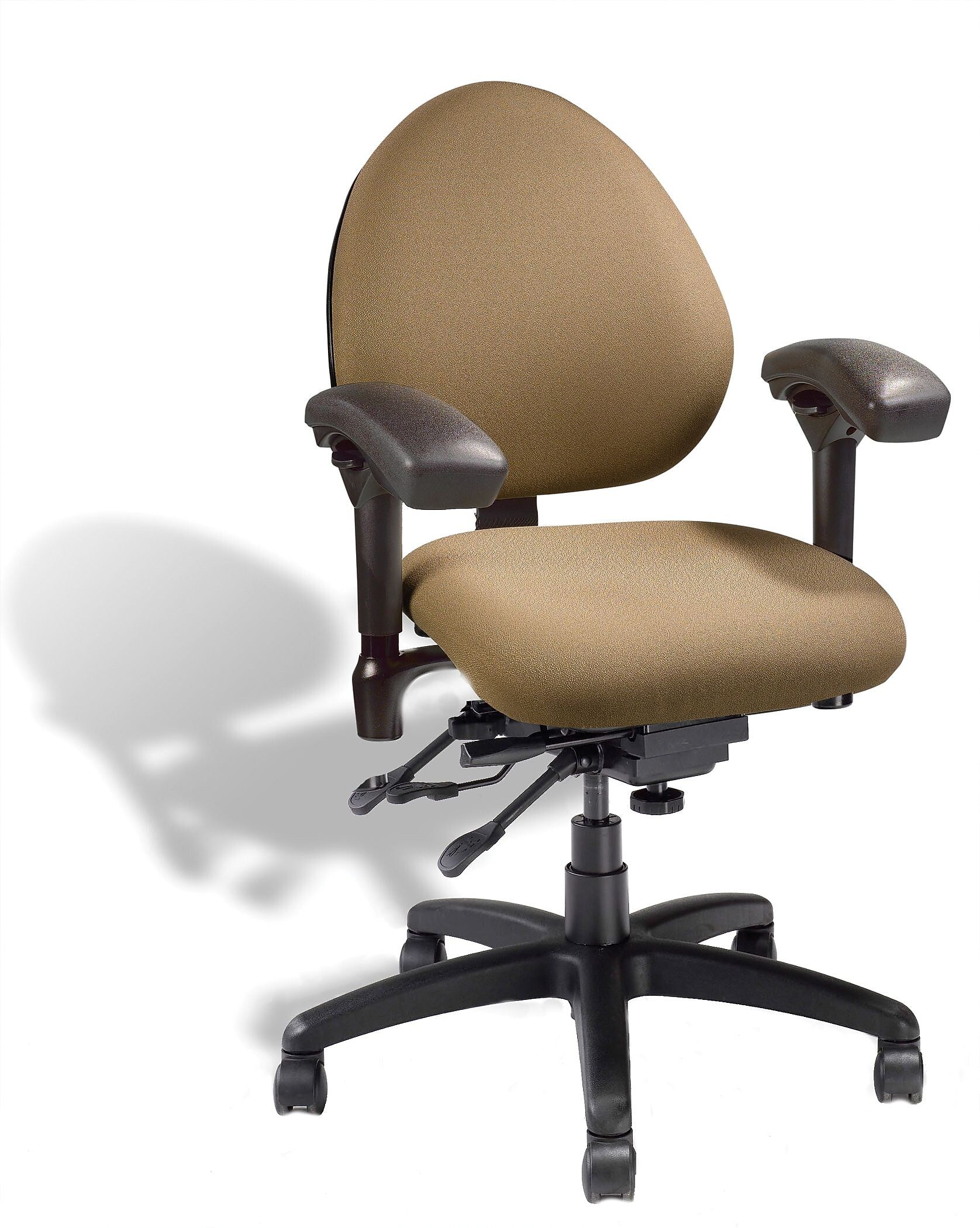 Ergogenesis Petite Mid-Back Task Chair, Fabric, Seat: 17 1/2"x 18 1/2" Back: 18 1/2" x 18 1/2"