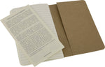 Moleskine Cahier Soft Cover Journal, 3.5" x 5.5", Kraft Brown, 3/Pack (704925)