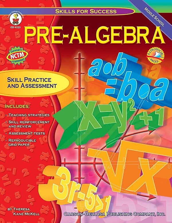 Carson-Dellosa Pre-Algebra Resource Book, Middle School