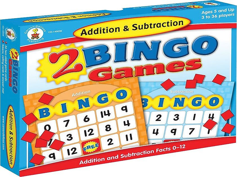 Carson-Dellosa Addition & Subtraction Bingo Board Game (140038)