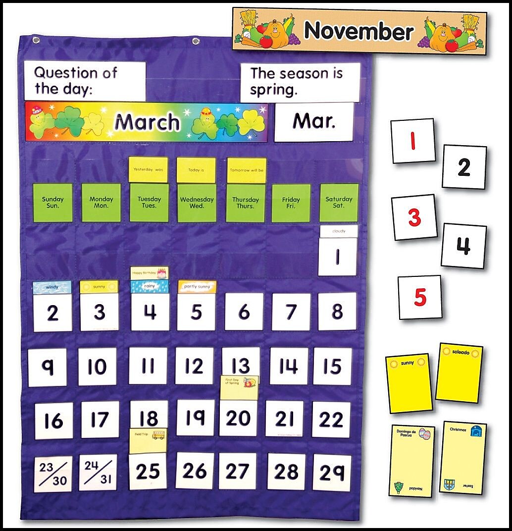 Carson-Dellosa Complete Calendar and Weather Pocket Chart