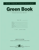 Roaring Spring Paper Products Exam Notebooks, 8.5" x 11", Wide Ruled, 8 Sheets, Green (77509)