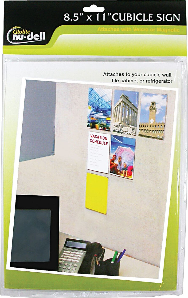 Nu-Dell Sign Holder, 8.5" x 11", Clear Plastic (37085Z)