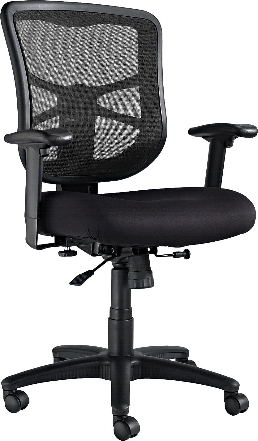 Alera Elusion Series Mesh Back Fabric Task Chair, Black (ALEEL42BME10B)