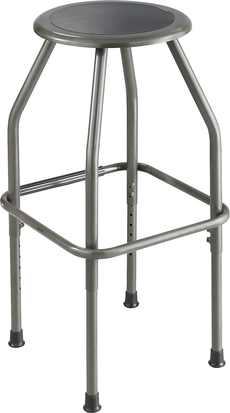 Safco Diesel Steel Back Polyurethane Industrial/Shop Stool, Pewter (6666)