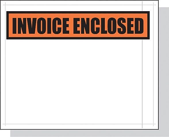5 1/2 x 10" "Packing List Enclosed" Envelopes, Orange, 1000/Carton (PL24)