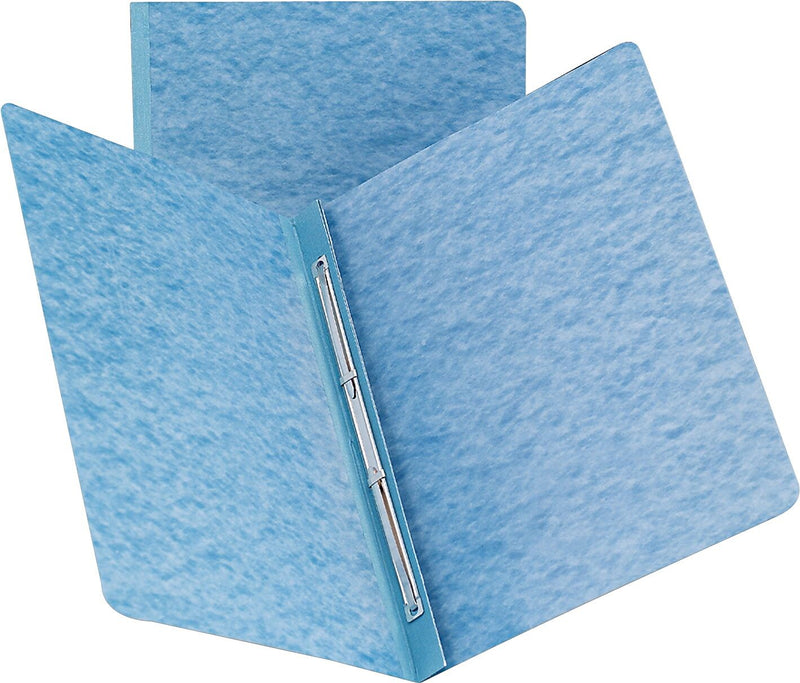 Side Opening Pressboard Report Cover, Prong Fastener, Letter, , Blue