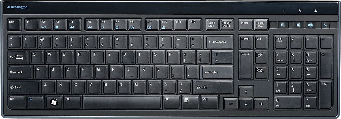 Kensington SlimType Wired Keyboard, Black (72357)