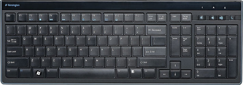 Kensington SlimType Wired Keyboard, Black (72357)