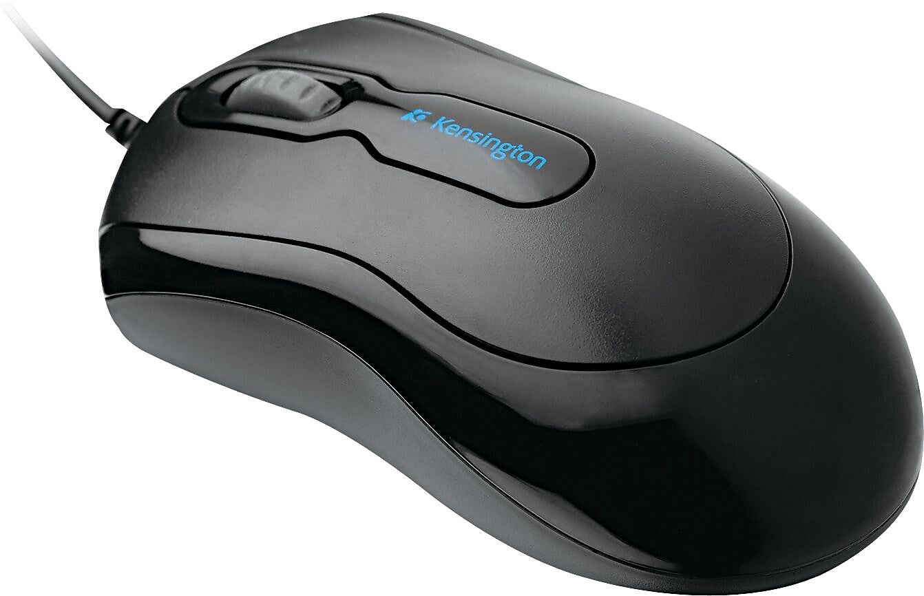 Kensington Mouse-in-a-Box Ambidextrous Optical USB Mouse, Black (K72356US)