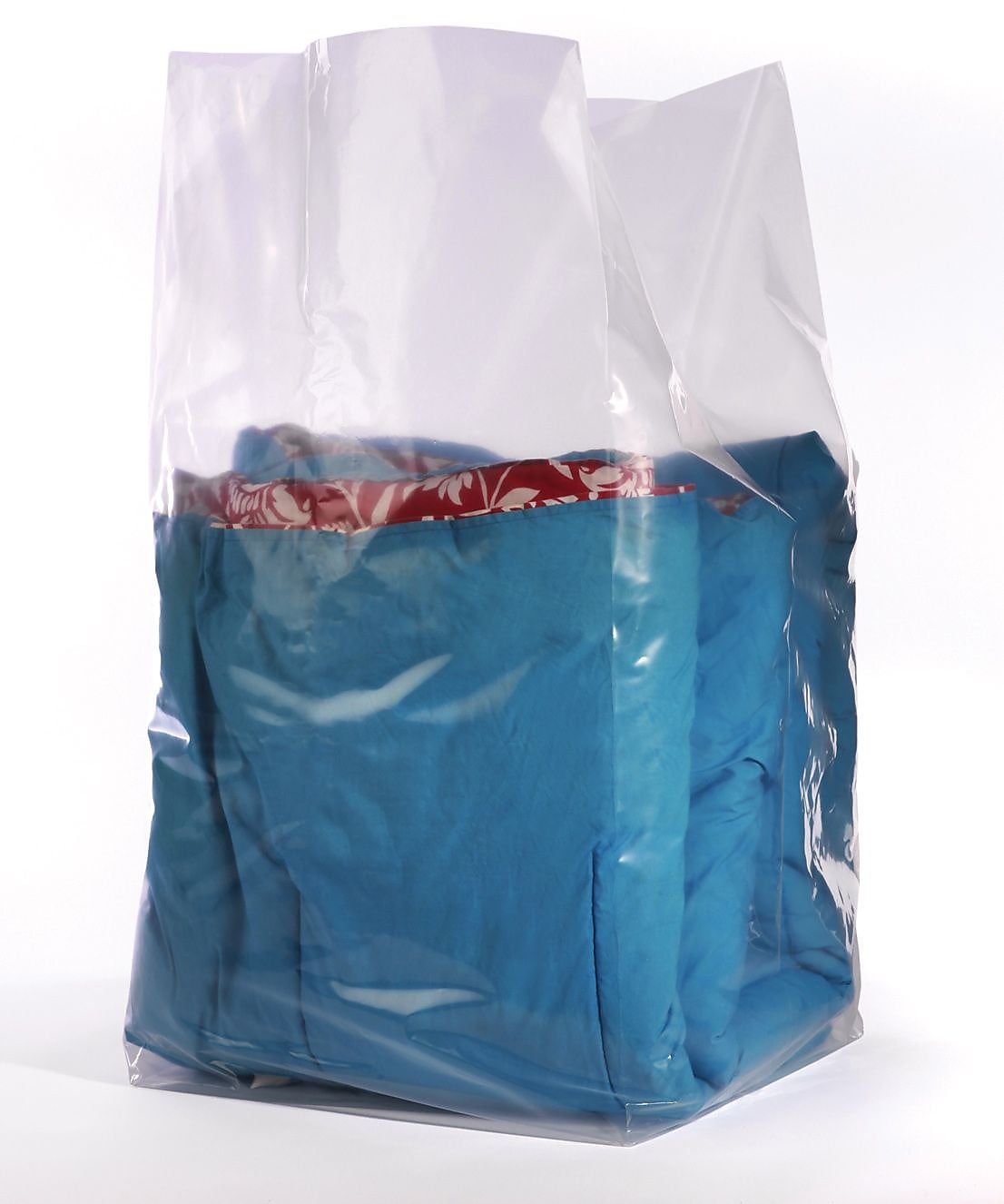 16" x 12" x 30" Gusseted Poly Bags, 1.5 Mil, Clear, 500/Carton (1491)