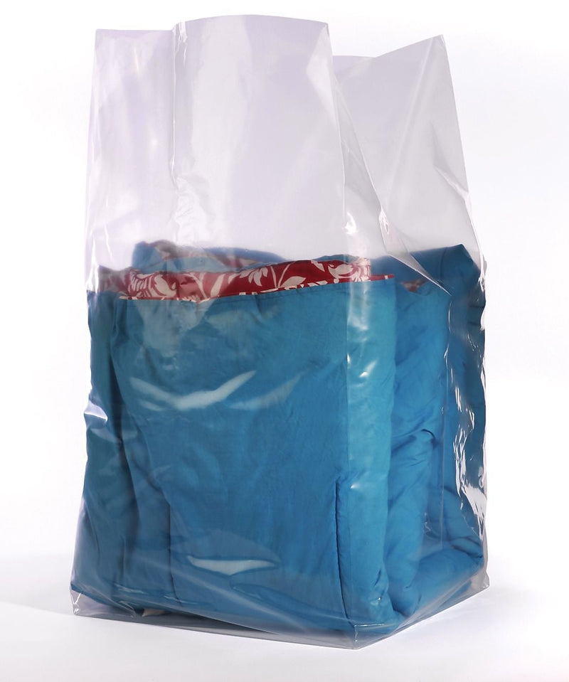 12" x 8" x 30" Gusseted Poly Bags, 1.5 Mil, Clear, 500/Carton (1480)