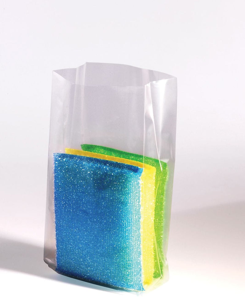4" x 2" x 8" Gusseted Poly Bags, 1 Mil, Clear, 1000/Carton (PB1345)