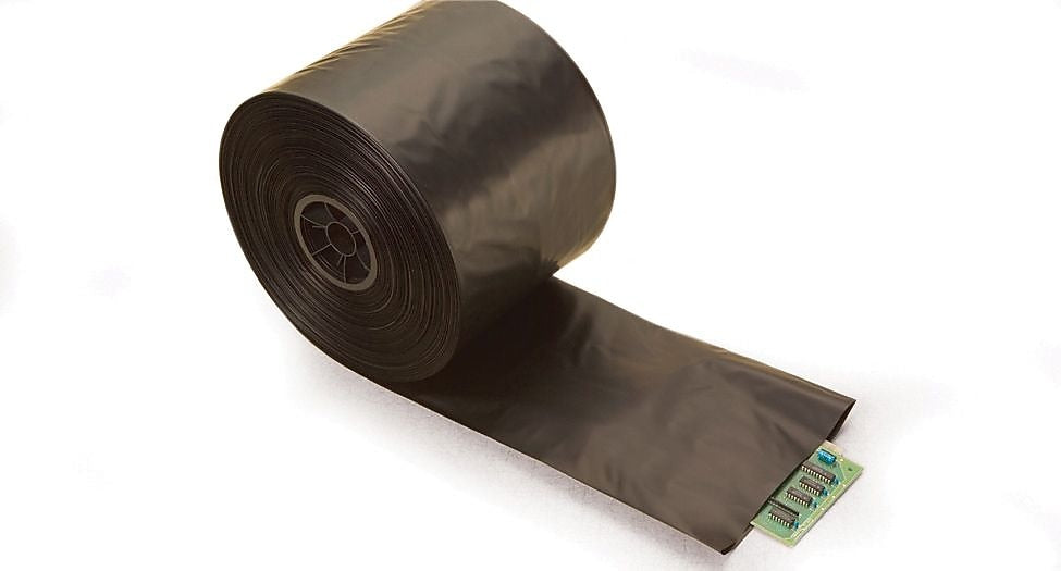 4 Mil. Poly Tubing, 4" x 750', Black Conductive (5706)