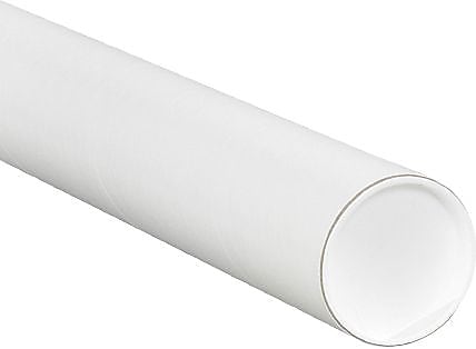 Mailing Tubes, White, 3" x 42", 24/Ct