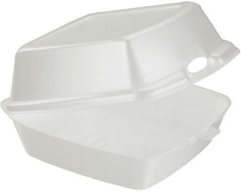 Dart® Sandwich Foam Hinged Carry-Out Containers, White, 500/Carton (60HT1) (60HT1)