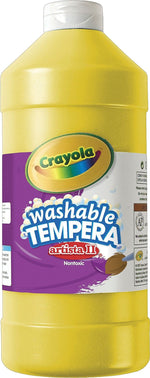 Tempera Paint, Economy, Yellow, Quart Bottle