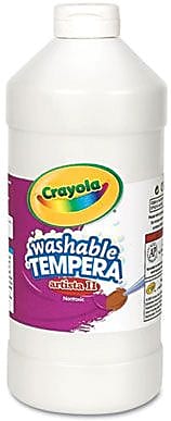 Tempera Paint, Economy, White, Quart Bottle